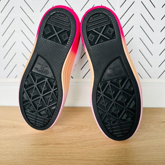 ❤️Converse Kid Shoes 4.5 Taylor All Star Move Platform White Pink Ombre A07372C - Picture 6 of 13